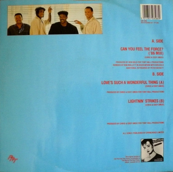 The Real Thing : Can You Feel The Force ('86 Mix) (12", Single)