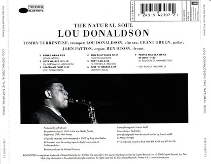 Lou Donaldson : The Natural Soul (CD, Album, RE, RM)