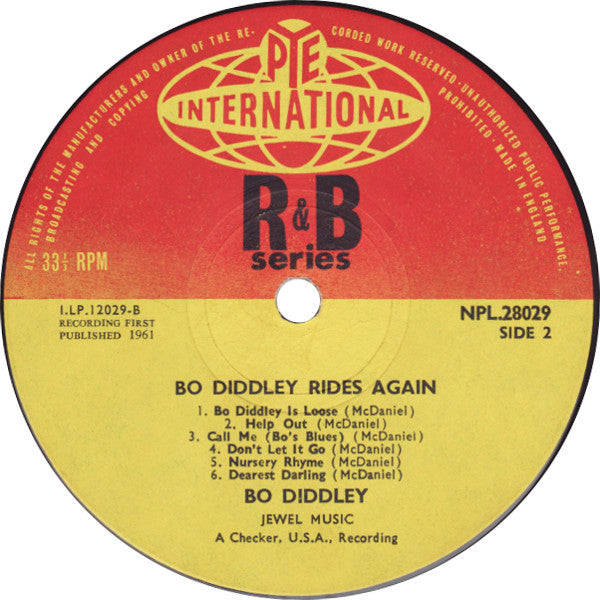 Bo Diddley : Bo Diddley Rides Again (LP, Album, Mono)