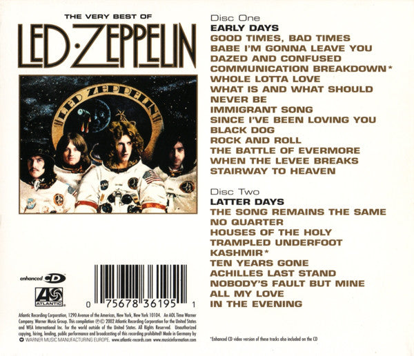 Led Zeppelin : The Very Best Of Led Zeppelin - Early Days & Latter Days (2xCD, Comp, Enh, RM)