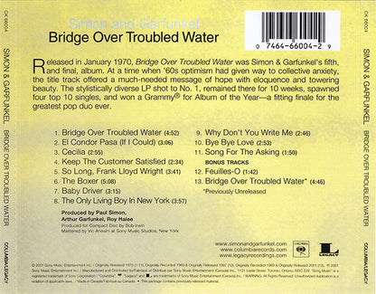 Simon & Garfunkel : Bridge Over Troubled Water (CD, Album, RE, RM)