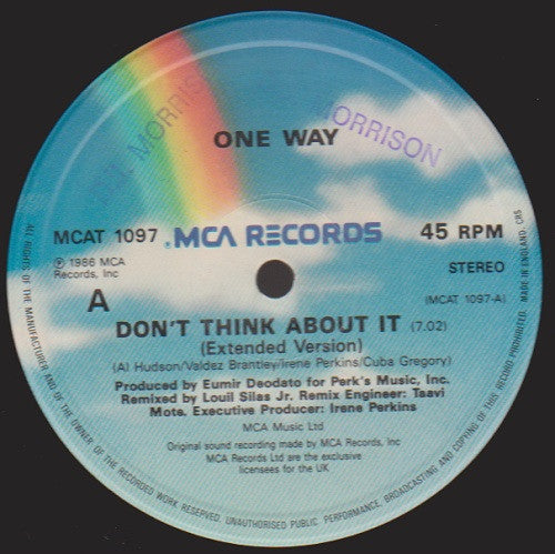 One Way : Don't Think About It (12")