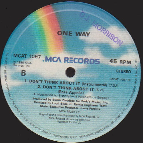 One Way : Don't Think About It (12")