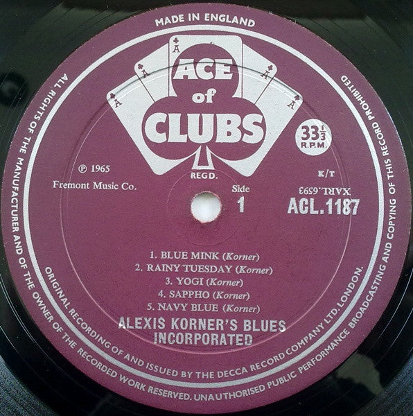 Alexis Korner's Blues Incorporated* : Alexis Korner's Blues Incorporated (LP, Album, Mono)