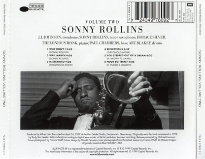 Sonny Rollins : Volume Two (CD, Album, RE, RM, EMI)