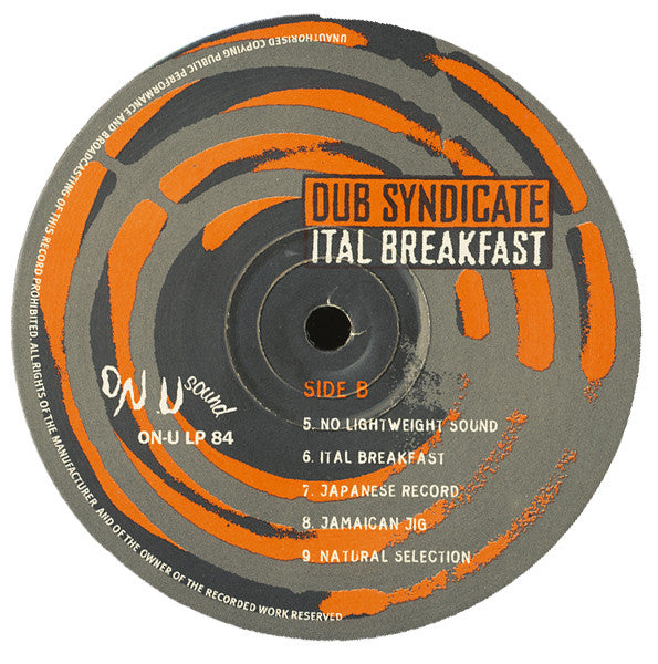 Dub Syndicate : Ital Breakfast (LP, Album, Gre)