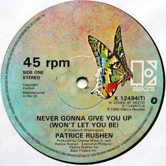 Patrice Rushen : Never Gonna Give You Up (Won't Let You Be) (12")