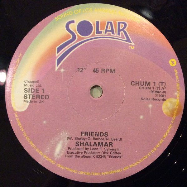 Shalamar : Friends (12", Single)