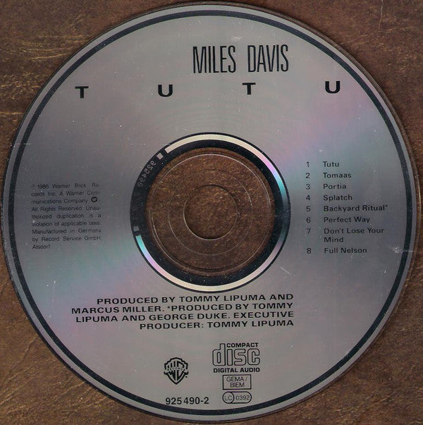 Miles Davis : Tutu (CD, Album)