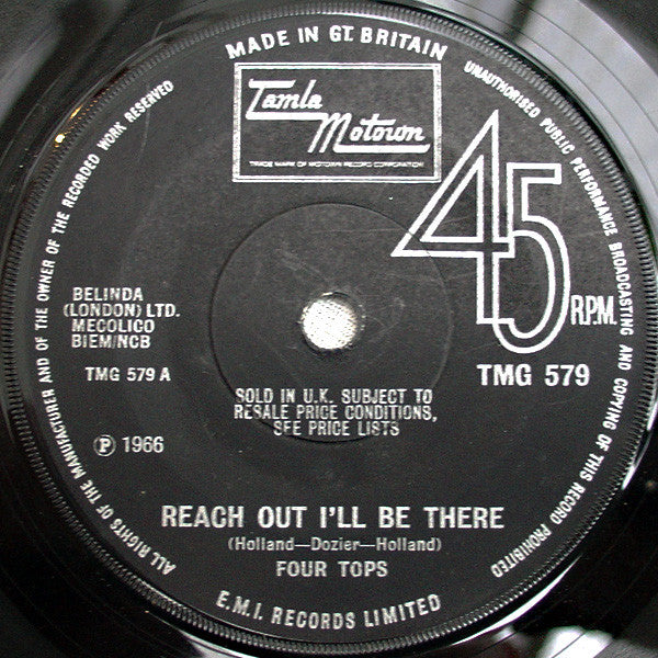 Four Tops : Reach Out I'll Be There (7", Single, RP, Sol)