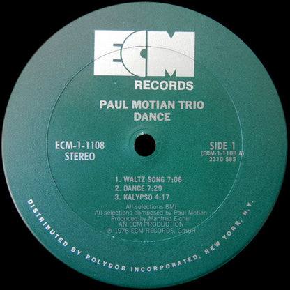 Paul Motian Trio : Dance (LP, Album)