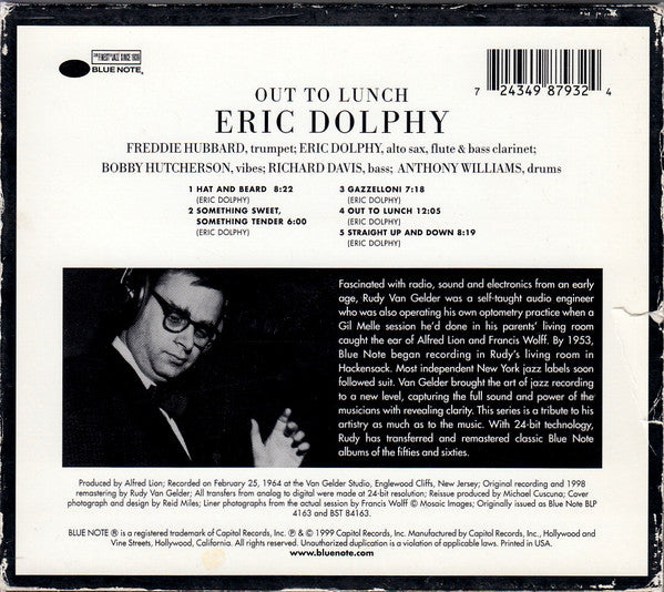 Eric Dolphy : Out To Lunch! (CD, Album, RE, RM)