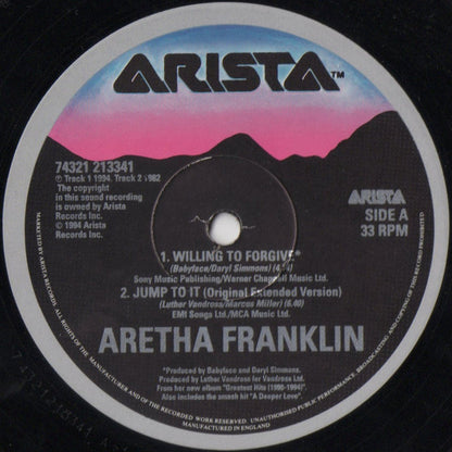 Aretha Franklin : Willing To Forgive (12", Single)