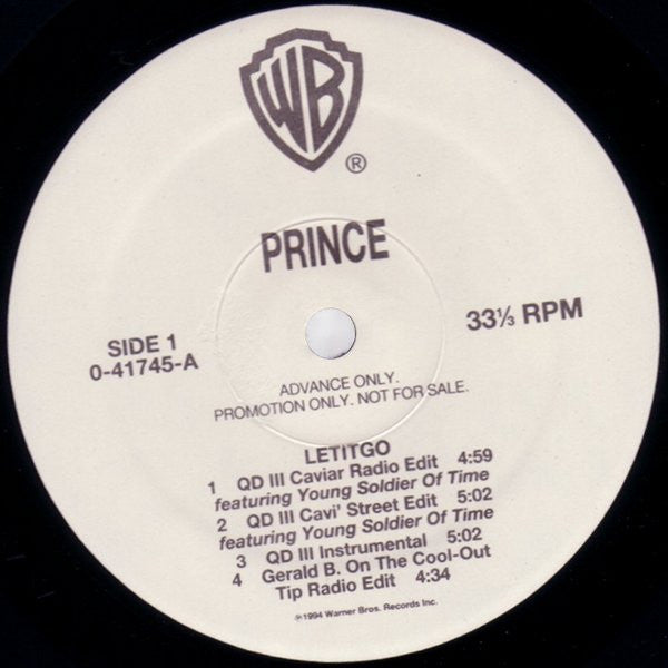 Prince : Letitgo (12", Advance, Promo)