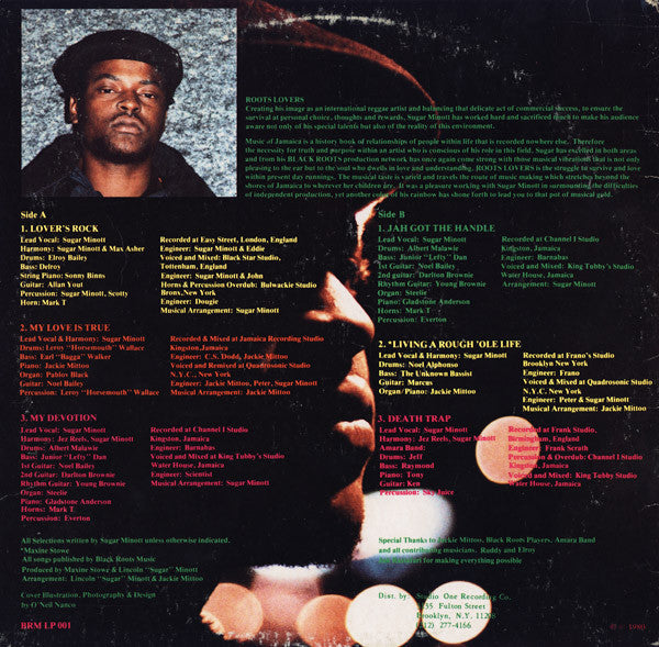 Sugar Minott : Roots Lovers (LP, Album)