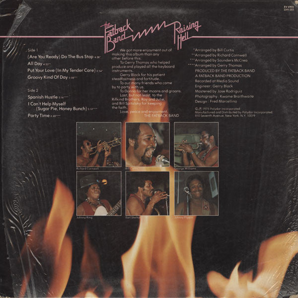 The Fatback Band : Raising Hell (LP, Album, All)