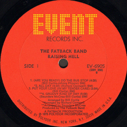 The Fatback Band : Raising Hell (LP, Album, All)