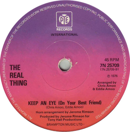 The Real Thing : You To Me Are Everything (7", Single, Sol)