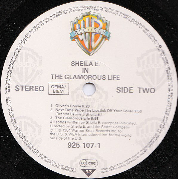 Sheila E. : In The Glamorous Life (LP, Album)