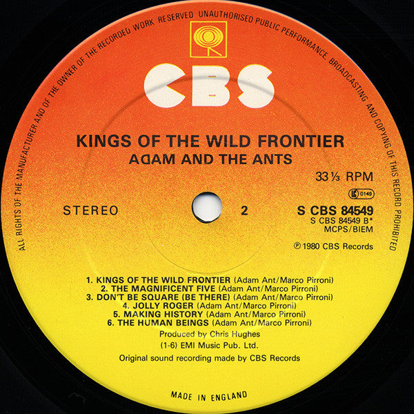 Adam And The Ants : Kings Of The Wild Frontier (LP, Album)