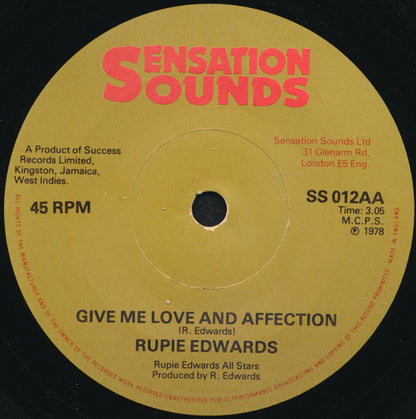 Rupie Edwards : Do You Love Me / Give Me Love And Affection (7", Single)