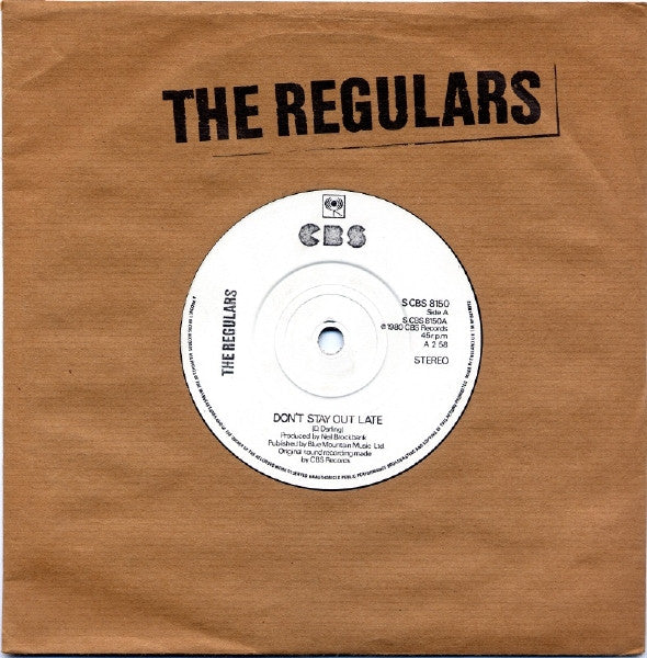 The Regulars : Don't Stay Out Late / Rude Boy Gone Jail (7", Single)