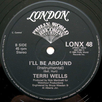 Terri Wells : I'll Be Around (12", Single, Pic)