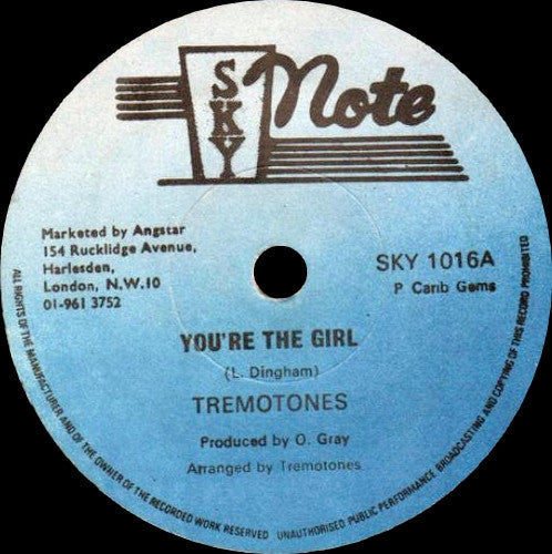 Tremotones : You're The Girl (7")