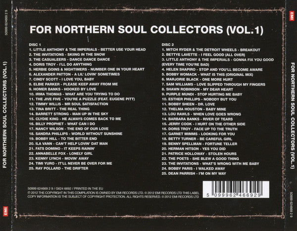 Various : For Northern Soul Collectors - Volume 1 (2xCD, Comp)