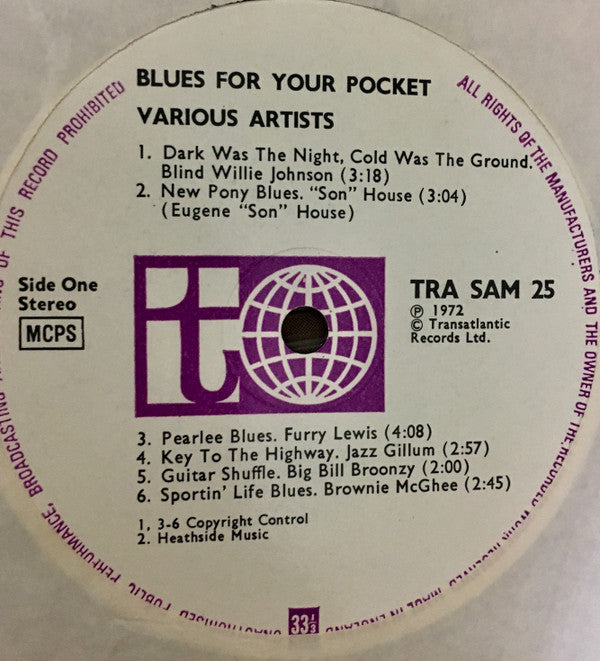 Various : Blues For Your Pocket (LP, Comp, Smplr)