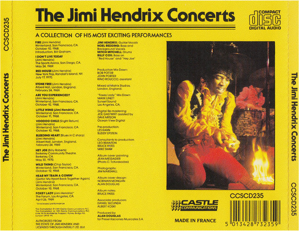 Jimi Hendrix : The Jimi Hendrix Concerts (CD, Comp, RE, RM)