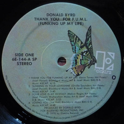 Donald Byrd : Thank You … For F.U.M.L. (Funking Up My Life) (LP, Album, Spe)