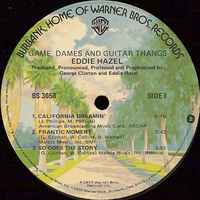 Eddie Hazel : Game, Dames And Guitar Thangs (LP, Album, Win)