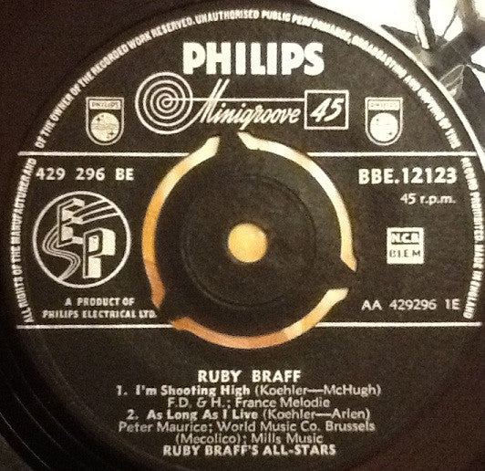 Ruby Braff's All-Stars : Ruby Braff (7", EP)