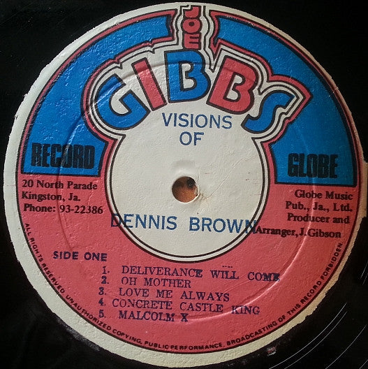 Dennis Brown : Visions Of Dennis Brown (LP, Album)