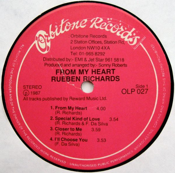 Rueben Richards* : From My Heart  (LP, Album)