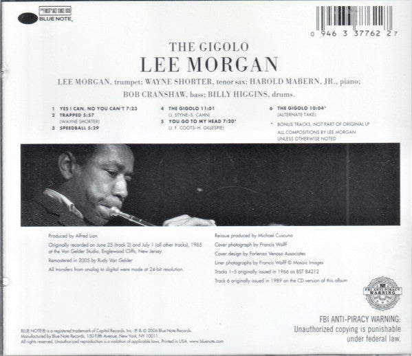 Lee Morgan : The Gigolo (CD, Album, RE, RM)