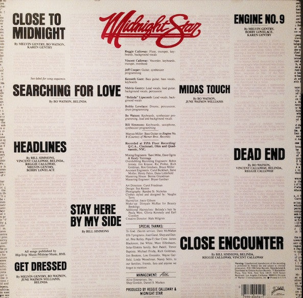 Midnight Star : Headlines (LP, Album, Spe)