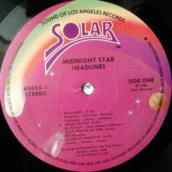 Midnight Star : Headlines (LP, Album, Spe)