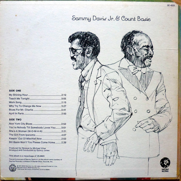 Sammy Davis Jr. & Count Basie : Sammy Davis Jr. & Count Basie (LP, Album, RE)