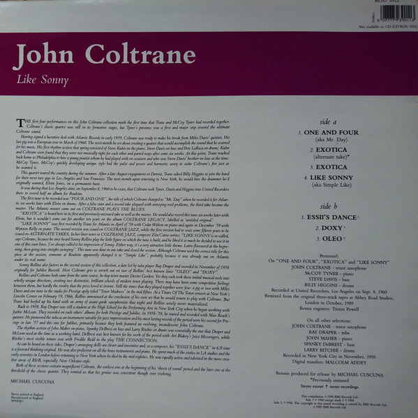 John Coltrane : Like Sonny (LP, Comp)