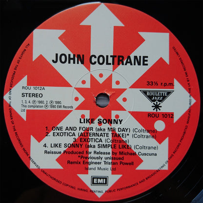 John Coltrane : Like Sonny (LP, Comp)