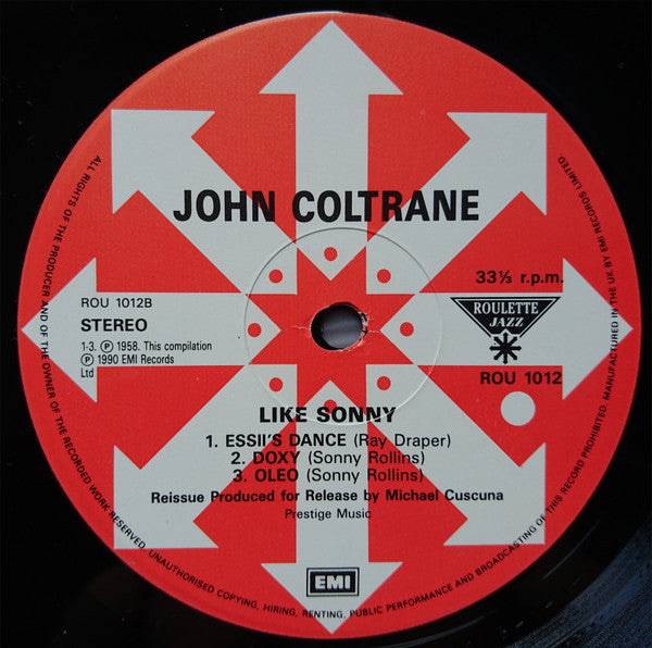 John Coltrane : Like Sonny (LP, Comp)