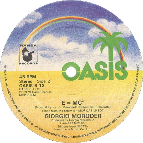 Giorgio Moroder : If You Weren't Afraid  / E=MC2 (12", Single, Ltd)