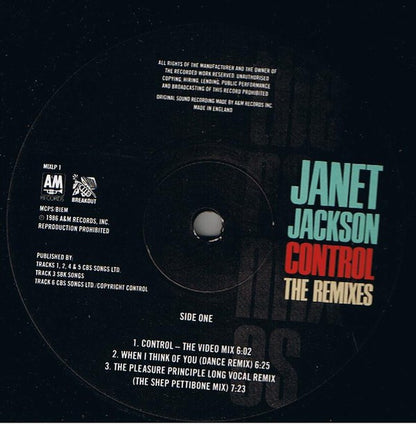 Janet Jackson : Control - The Remixes (LP, Comp)