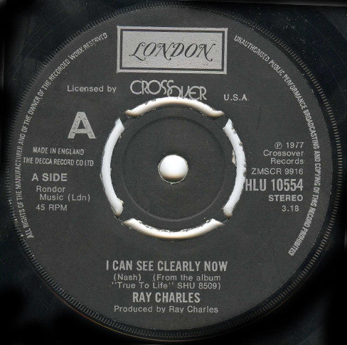 Ray Charles : I Can See Clearly Now (7")