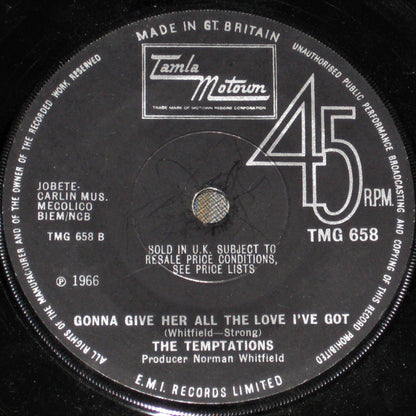 The Temptations : I Could Never Love Another (After Loving You) (7", Sol)