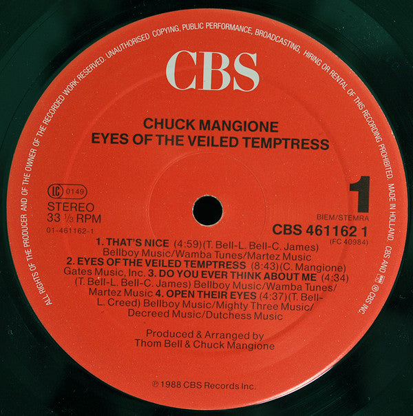 Chuck Mangione : Eyes Of The Veiled Temptress (LP, Album)