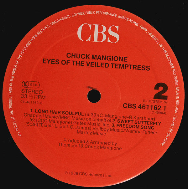 Chuck Mangione : Eyes Of The Veiled Temptress (LP, Album)