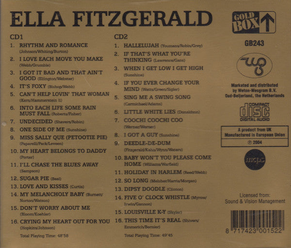 Ella Fitzgerald : Rhythm And Romance (2xCD, Comp)